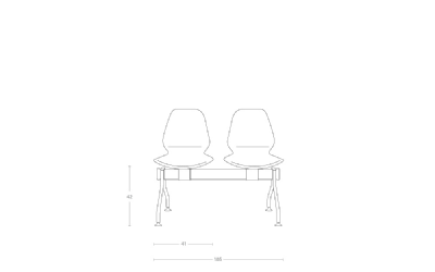Dimensoes do produto longarina ce - 2 lugares